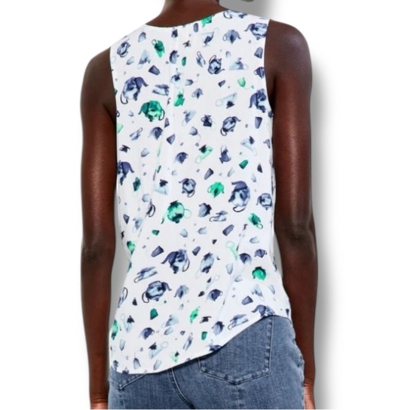 NIC+ZOE Garden Party Tank - Plus 1X White/Blue/Green - Picture 12 of 12